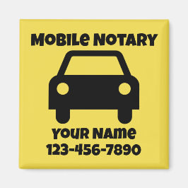 Imán Símbolo de coche público de notario móvil personal