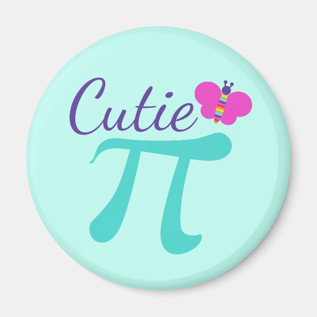 Imán Símbolo de Cutie Pi Math Pun (Frente)