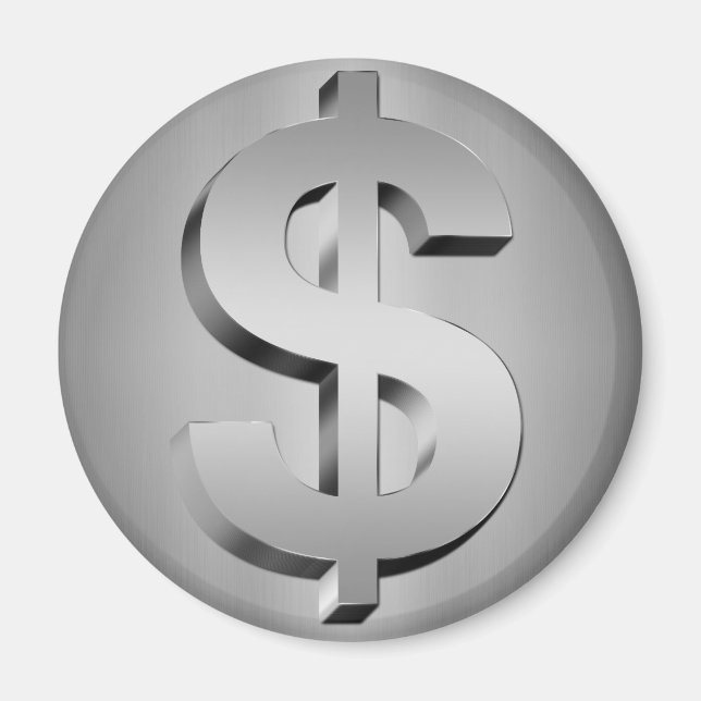 Imán símbolo de dólar (Frente)