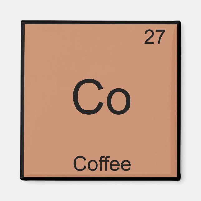 Imán Símbolo de elemento de química del café divertido (Frente)