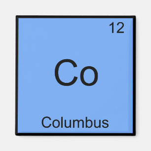 Imán Símbolo de elemento de química divertida de Col
