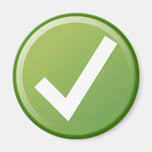 Imán Símbolo de escritura de marca de verificación verd