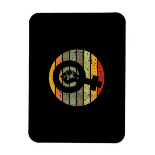 Imán Símbolo de feminismo diseño retrocosecha, años 80 