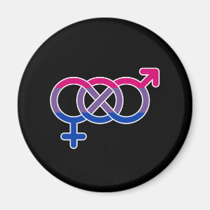 Imán Símbolo de género bisexual