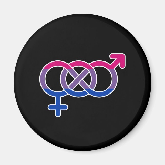 Imán Símbolo de género bisexual (Frente)