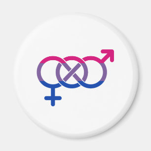 Imán Símbolo de género bisexual