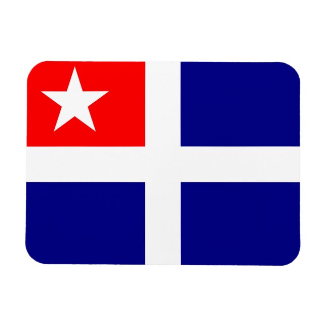 Imán símbolo de grecia de la bandera de la región creat (Horizontal)