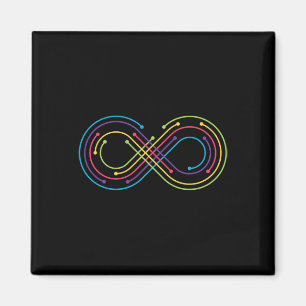 Imán Símbolo de infinito arcoiris orgullo autismo conci