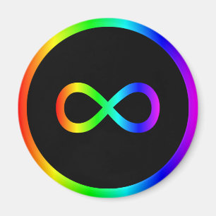 Imán Símbolo de infinito de arcoíris