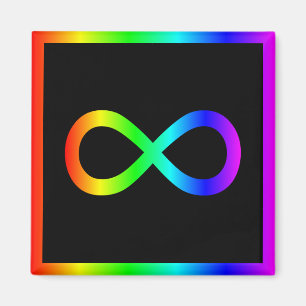 Imán Símbolo de infinito de arcoíris
