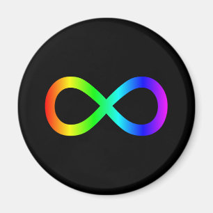 Imán Símbolo de infinito de arcoíris