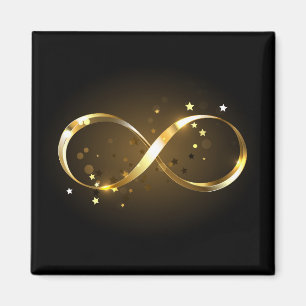 Imán Símbolo de infinito dorado