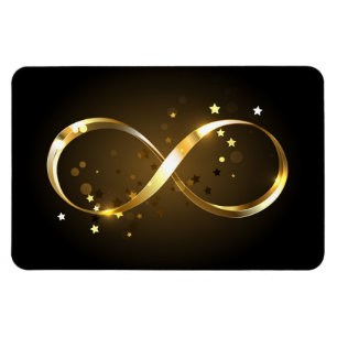 Imán Símbolo de infinito dorado
