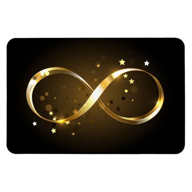 Imán Símbolo de infinito dorado (Horizontal)