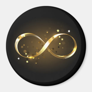 Imán Símbolo de infinito dorado