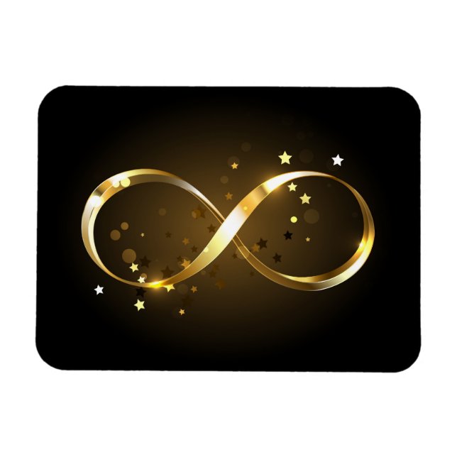 Imán Símbolo de infinito dorado (Horizontal)