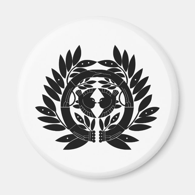 Imán Símbolo de KAMON de cresta de familia japonesa (Frente)