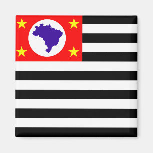 Imán Símbolo de la bandera brasil de la ciudad de Sao P
