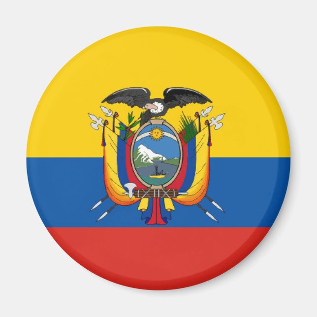 Imán Símbolo de la bandera de Ecuador largo (Frente)
