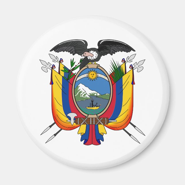 Imán Símbolo de la Heraldría del Escudo Oficial de Arma (Frente)