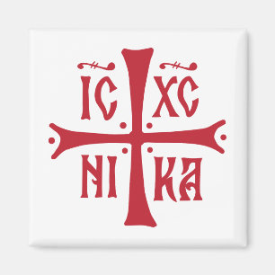 Imán símbolo de la religión ortodoxa cristiana ICXCNIKA