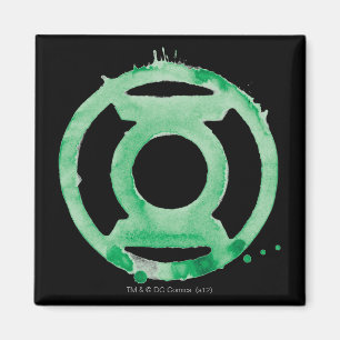 Imán Símbolo de linterna de café - verde