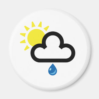 Imán Símbolo de lluvia de sol de nube