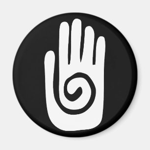 Imán Símbolo de mano Hopi curar espiral palma nativo am