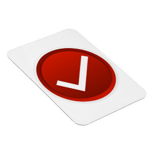 Imán Símbolo de marca de verificación roja