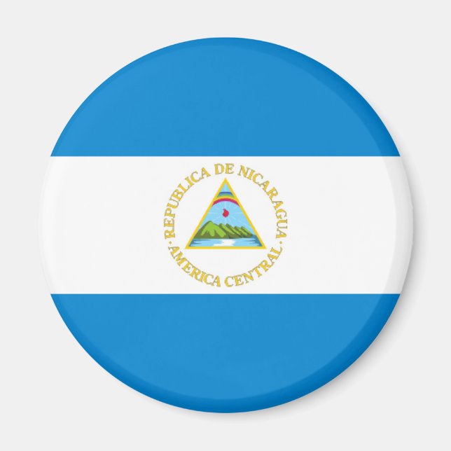 Imán símbolo de nación de la bandera de nicaragua (Frente)