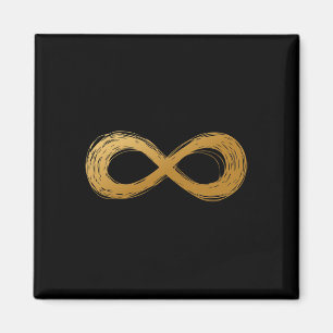 Imán Símbolo de neurodiversidad infinito dorado - autis