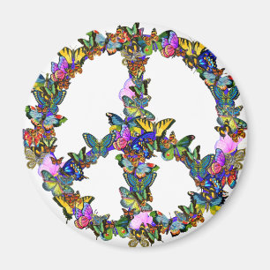 Imán Símbolo de paz de mariposa