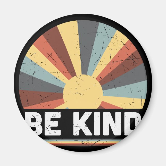 Imán Símbolo de paz de tinte de tinta hippie sé amable (Frente)