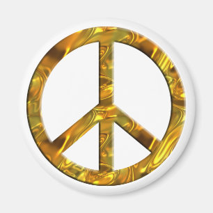 Imán Símbolo de PAZ - ORO