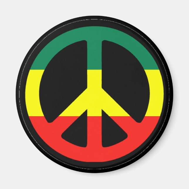 Imán Símbolo de paz rasta (Frente)