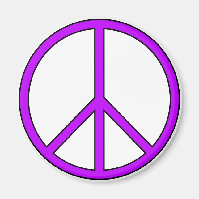Imán Símbolo de paz Rótulo amor protesta hippie contra  (Frente)