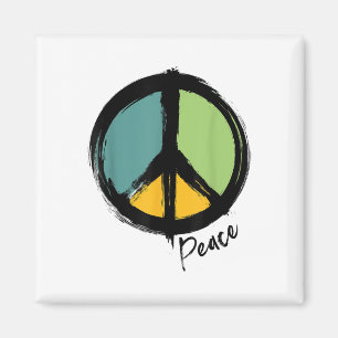 Imán Símbolo de paz salve a la Tierra y di no a la guer