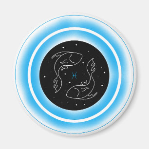 Imán Símbolo de Piscis – Emblema de astrología minimali