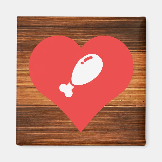 Imán Símbolo de pollo frito (Frente)