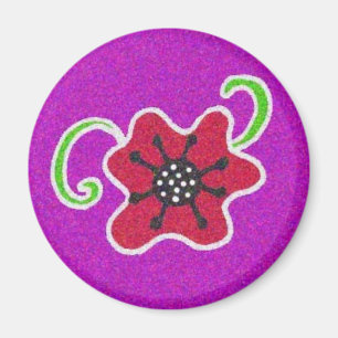 Imán Símbolo de Pysanka: Amapola