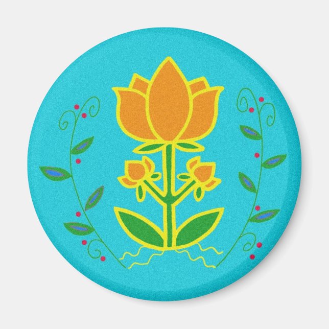 Imán Símbolo de Pysanka: árbol de la vida (Frente)