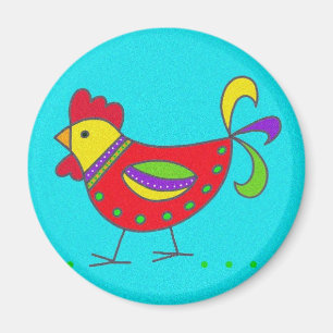 Imán Símbolo de Pysanka: Gallina