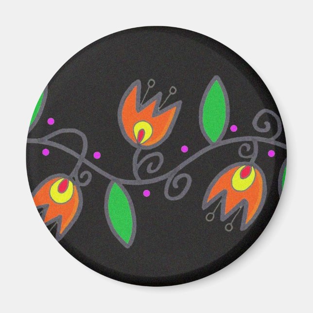 Imán Símbolo de Pysanka: vino (Frente)