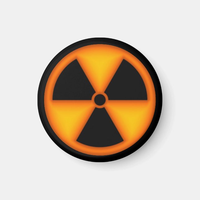 Imán Símbolo de radiación naranja (Frente)