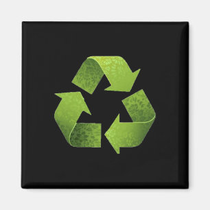Imán Símbolo de reciclado verde vintage Novedad del Día