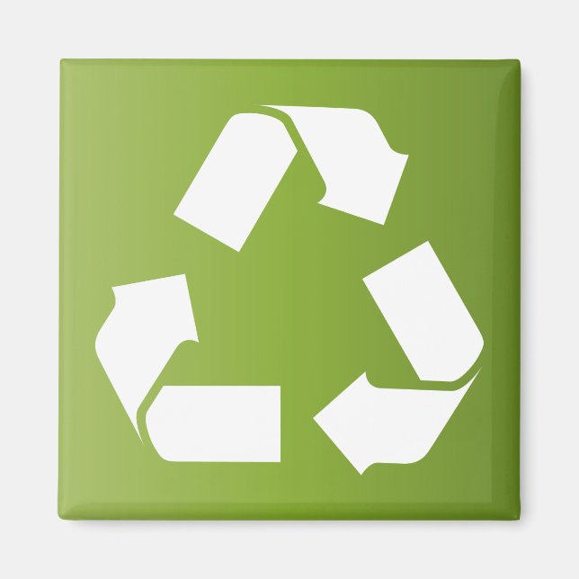 IMÁN SÍMBOLO DE RECICLAJE (Frente)