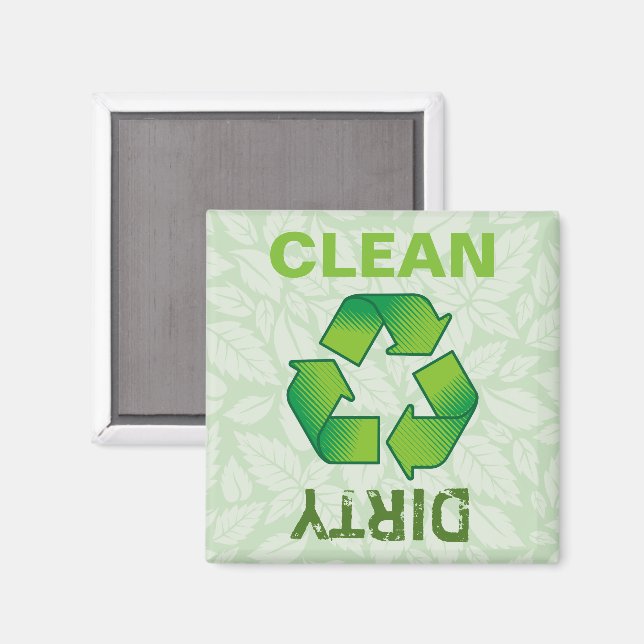 Imán Símbolo de reciclaje (Anverso/Reverso)