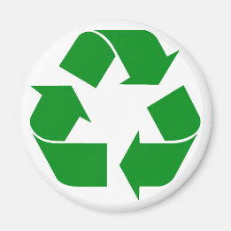 Imán Símbolo de reciclaje - verde