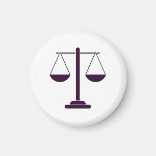 Imán Símbolo de servicios legales de balanza de justici