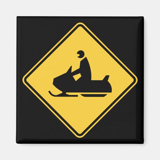 Imán Símbolo de Snowmobile (Frente)